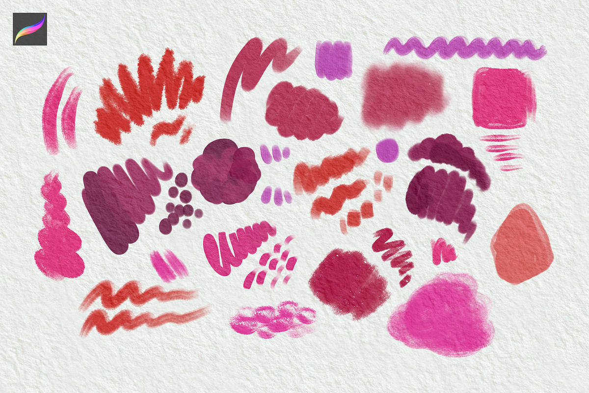 Gouache Texture Procreate Brush Set, a Brush Add-On by Moon House Shop (Photo 2 of 5)
