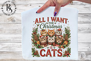 All I Want for Christmas Is Cats PNG, an Object Graphic by Black Bird Studio (Thumbnail 2 of 4)