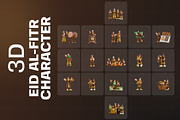 Eid Al-Fitr 3D Character Pack, a Characters & Person 3D Model by Tempcraft (Thumbnail 3 of 5)