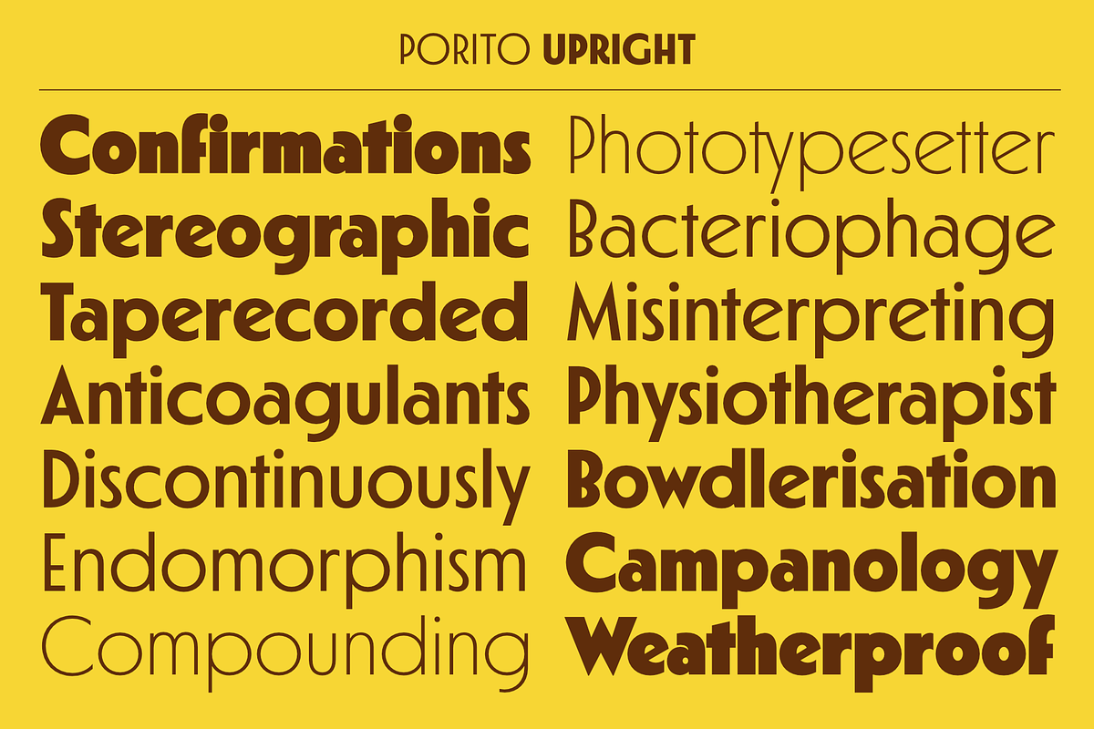 Porito - 14 Fonts, a Sans Serif Font by Nasir Udin (Photo 16 of 17)