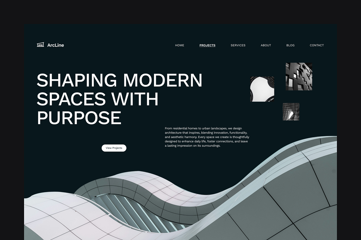 Figma Architecture Firm Landing Page, a Landing Page Template by Musara (Photo 3 of 6)