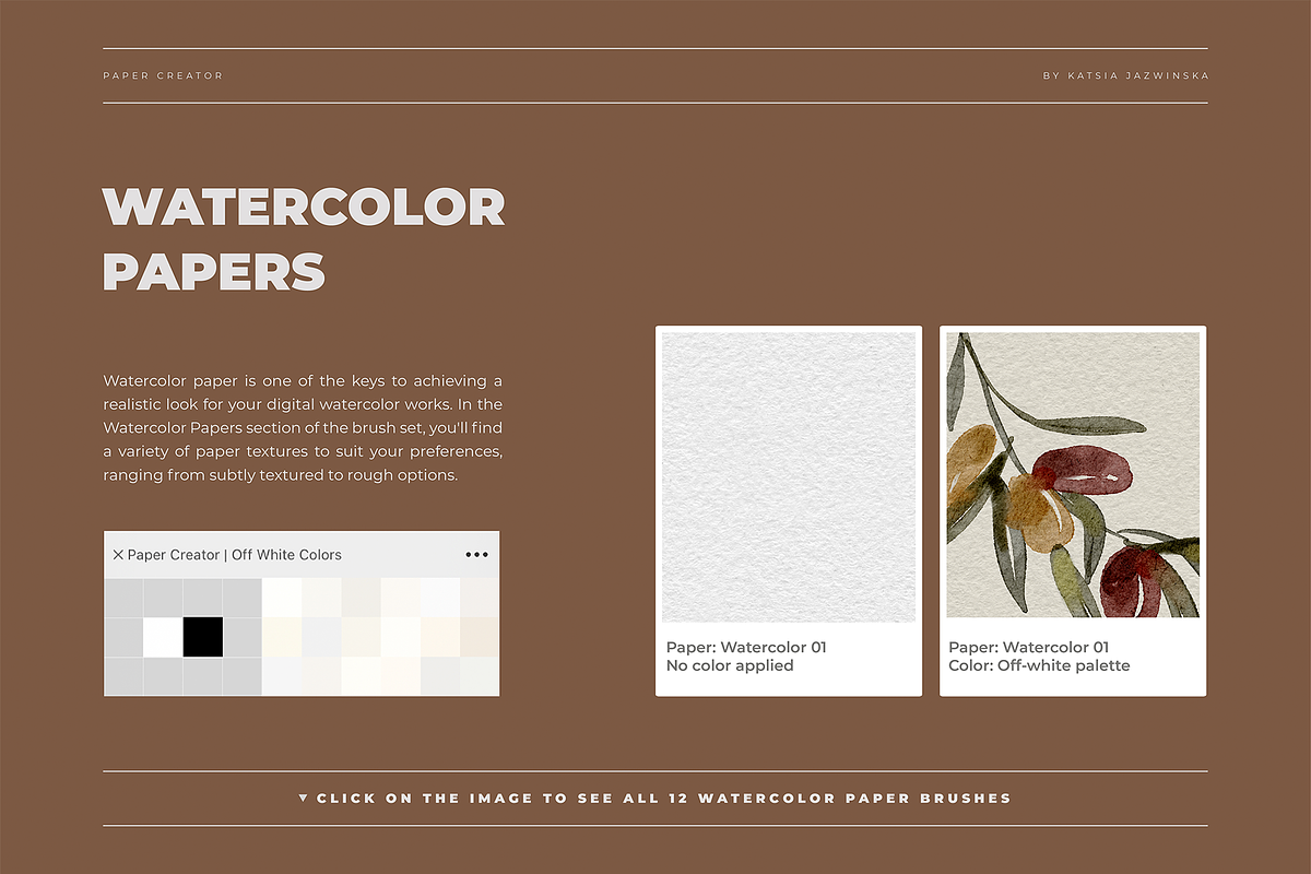 Paper Texture Procreate Brush Bundle, a Brush Add-On by Katsia Jazwinska, image size:1200x800