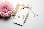 Gift Tag Mockup, 2x3.5 Tag Mockup, a Product Mockup by TatiMockup (Thumbnail 1 of 6)