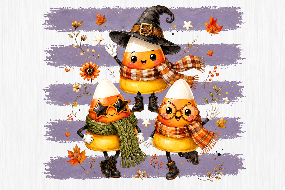Halloween Candy Corn Sublimation PNG, a Seasonal Illustration by Rose Art (Photo 4 of 4)