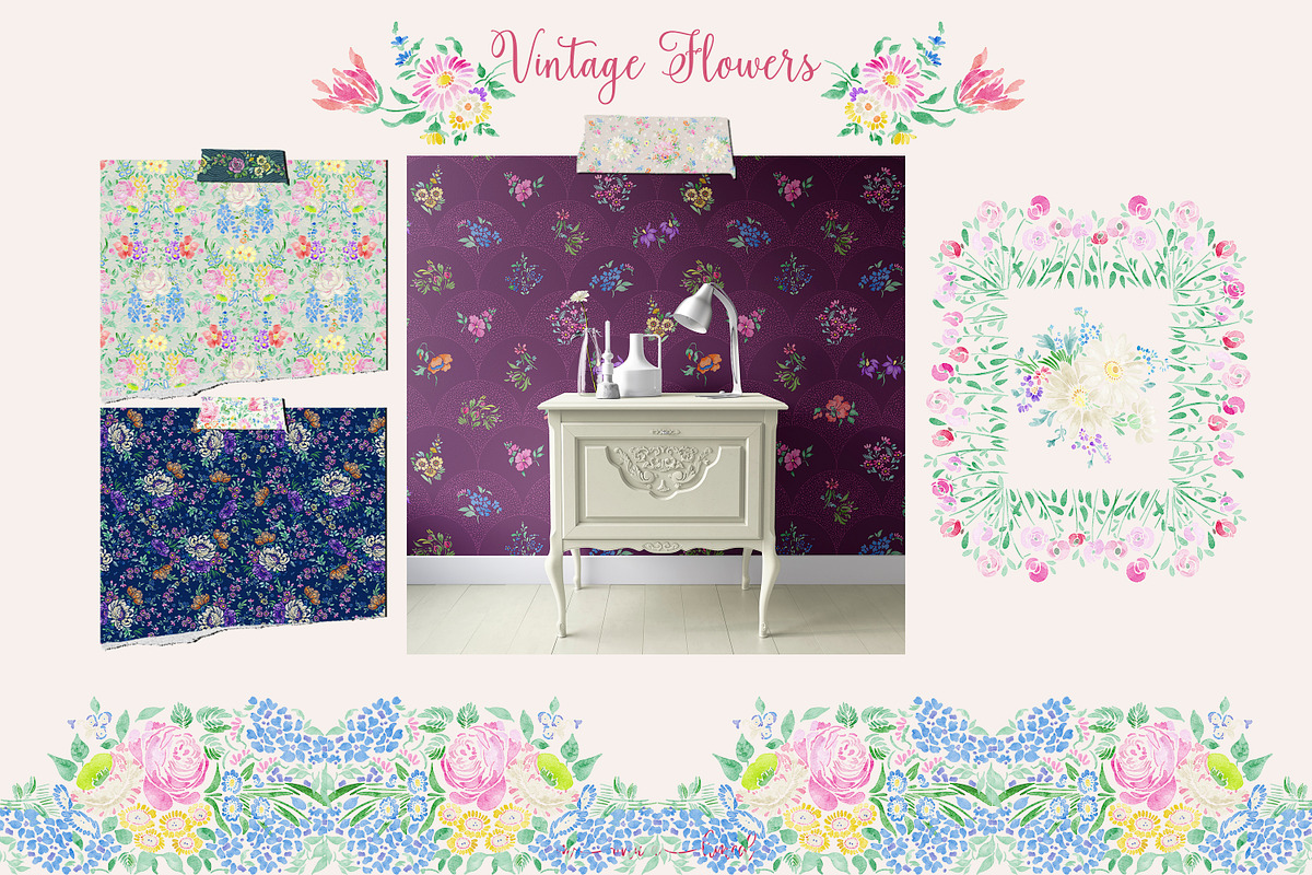 Vintage Flowers Collection, a Decorative Illustration by Mona Ahmed (Photo 11 of 12)