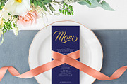 Modern gold blue calligraphy invites, an Invitation Template by Inkpower (Thumbnail 6 of 7)