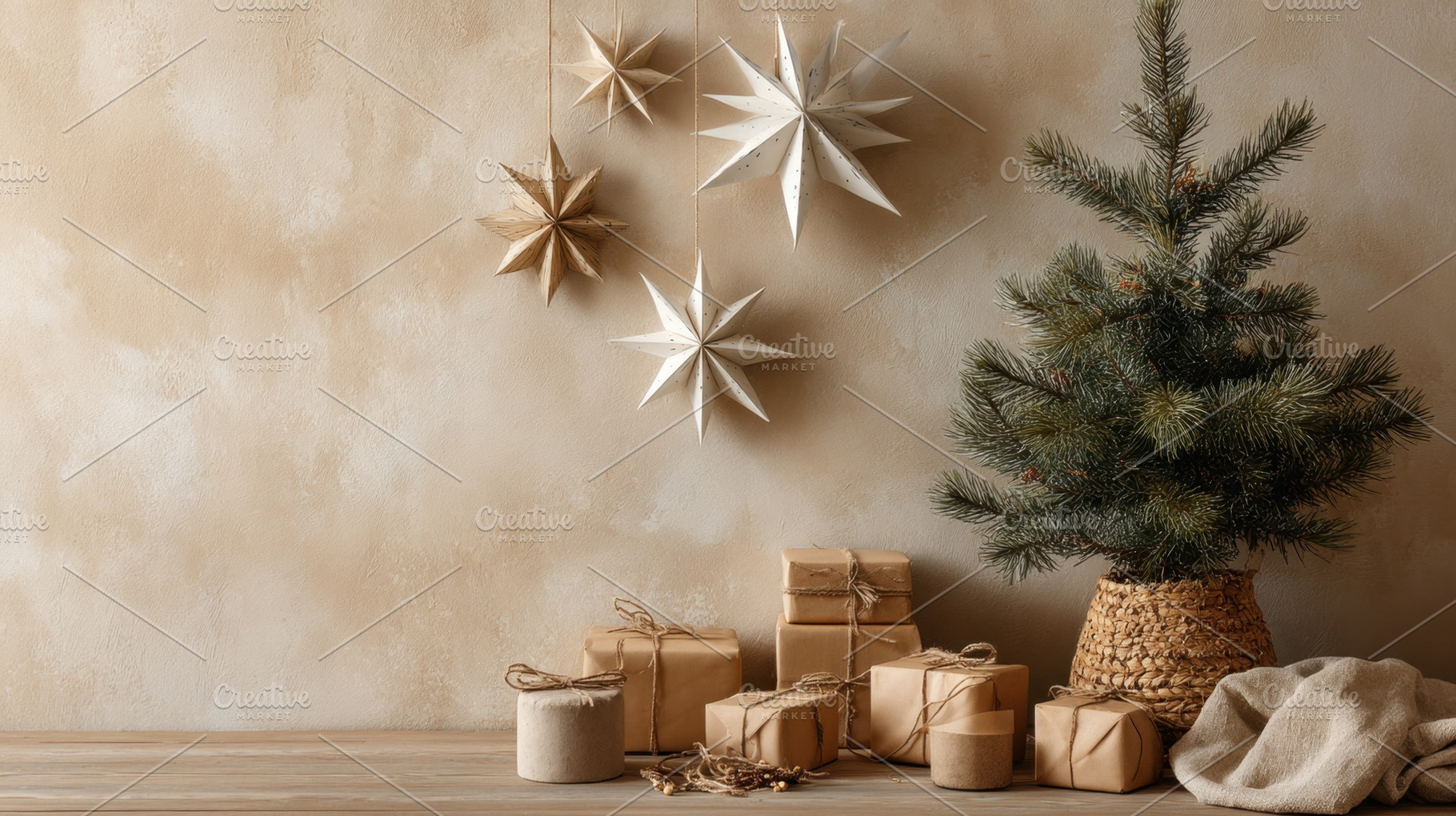 Festive Christmas gifts display, a Photo by Beautiful things