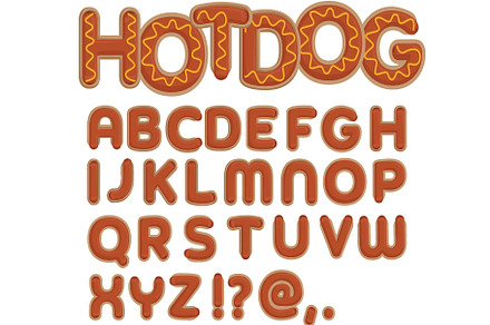 Hotdog Font - Vector A-Z font