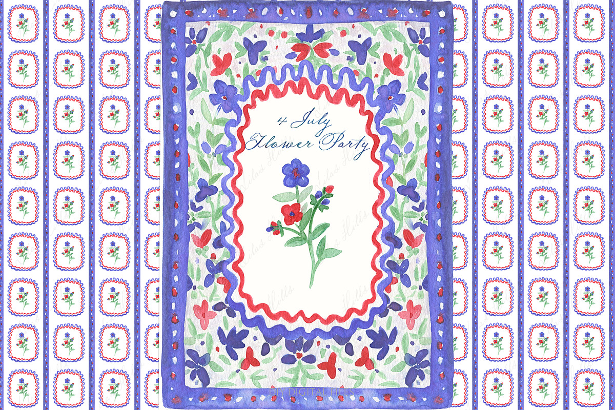Botanical 4th of July Flower Party, a Graphic by LABFcreations (Photo 1 of 4)