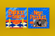 Yellow 70s Style Fashion Sale Banner, an UI Kit Template by graphicook (Thumbnail 2 of 5)
