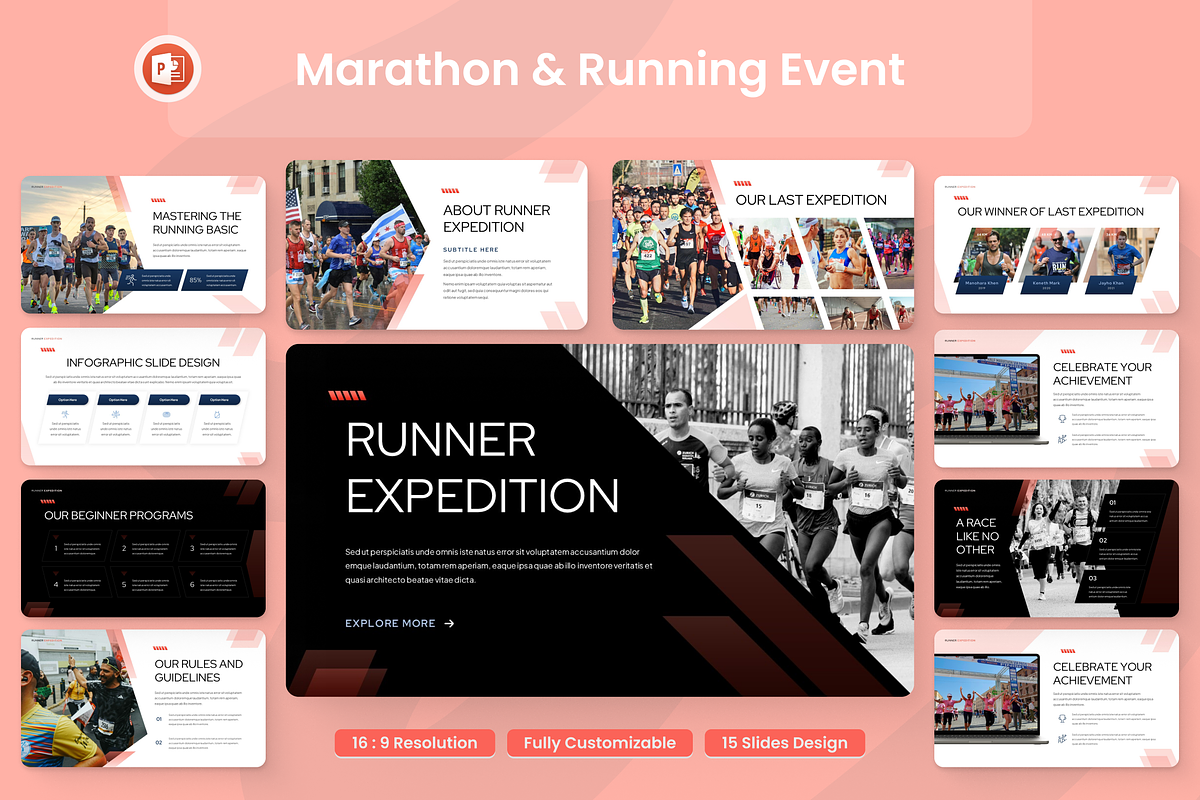 Marathon & Running Event, a Presentation Template by Annora Studio (Photo 1 of 7)