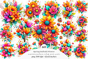 Whimsical spring daffodil flowers, an Illustration by SinaCreation (Thumbnail 1 of 11)