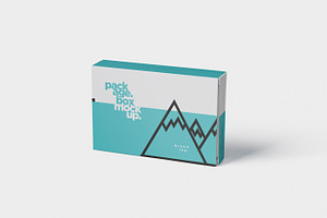 Package Box Mock-Up - Wide / Flat