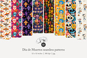 80 Dia de Muertos seamless pattern, a Pattern Graphic by Poppy Lane Studio (Thumbnail 1 of 11)