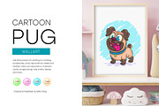 Cute cartoon pug, Tshirt, PNG., an Animal Illustration by KENO Mascots (Thumbnail 3 of 6)