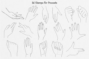 Procreate Hands Stamp Brushes