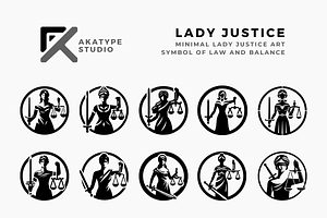 Lady Justice Vector Icon, an Icon by Akatype Studio