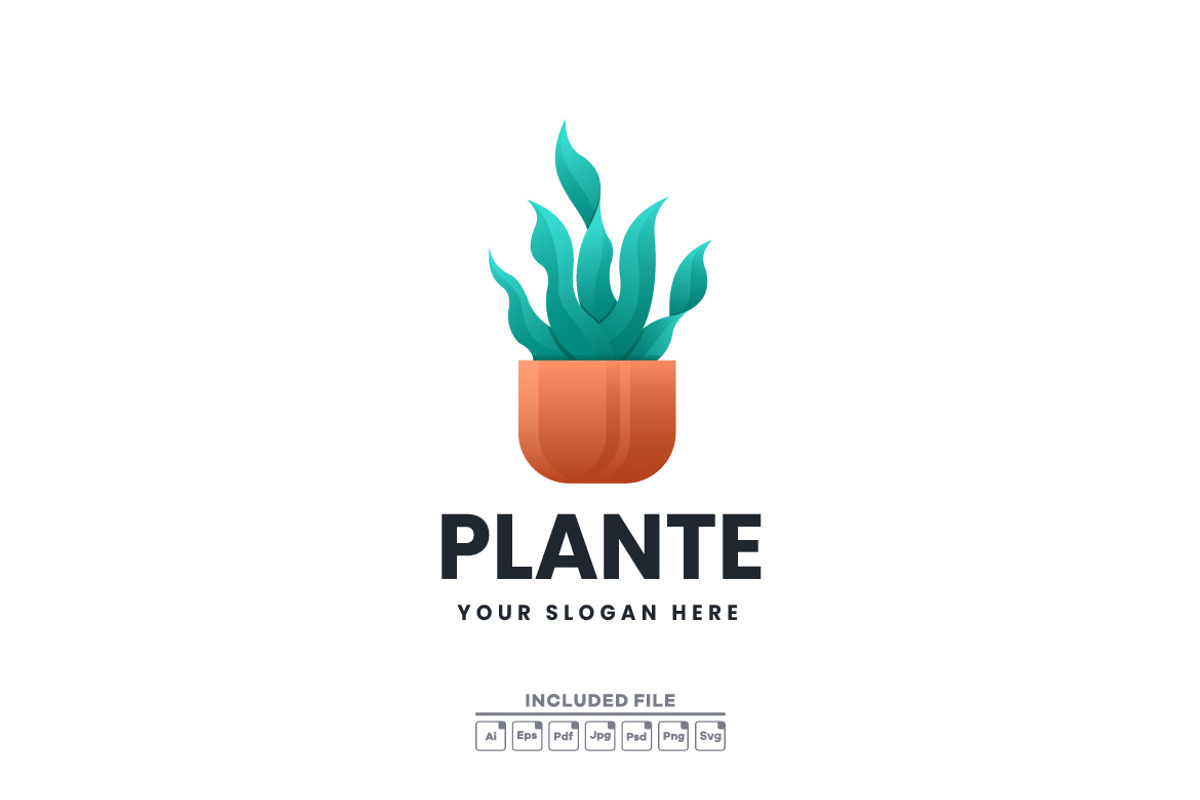 Sansevieria plant gradient logo, a Branding & Logo Template by yuanesei