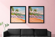 Beach Landscape, a Background Graphic by Digital Studio (Thumbnail 4 of 9)