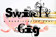 SWIRLY GIG Hand Crafted Font, a Serif Font by Rhonna Designs (Thumbnail 1 of 3)