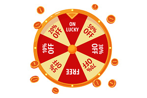 Fortune wheel discount. Spin to win, a Finance Illustration by LadadikArt