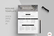 Modern 1 Page Resume Template, a Resume Template by Emaholic Template (Thumbnail 1 of 5)