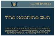 The Machine Gun Font, a Font by weknow (Thumbnail 1 of 5)