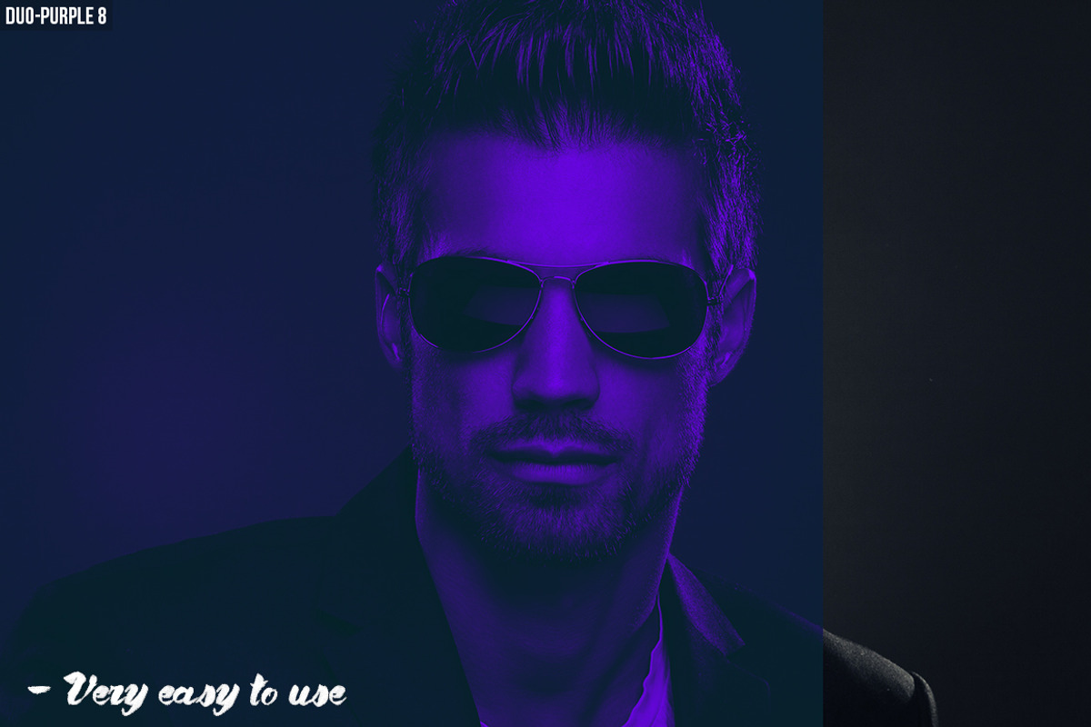 Duo-Purple Duotone Photoshop Action, an Action Add-On by Claudiu Gabriel (Photo 3 of 6)