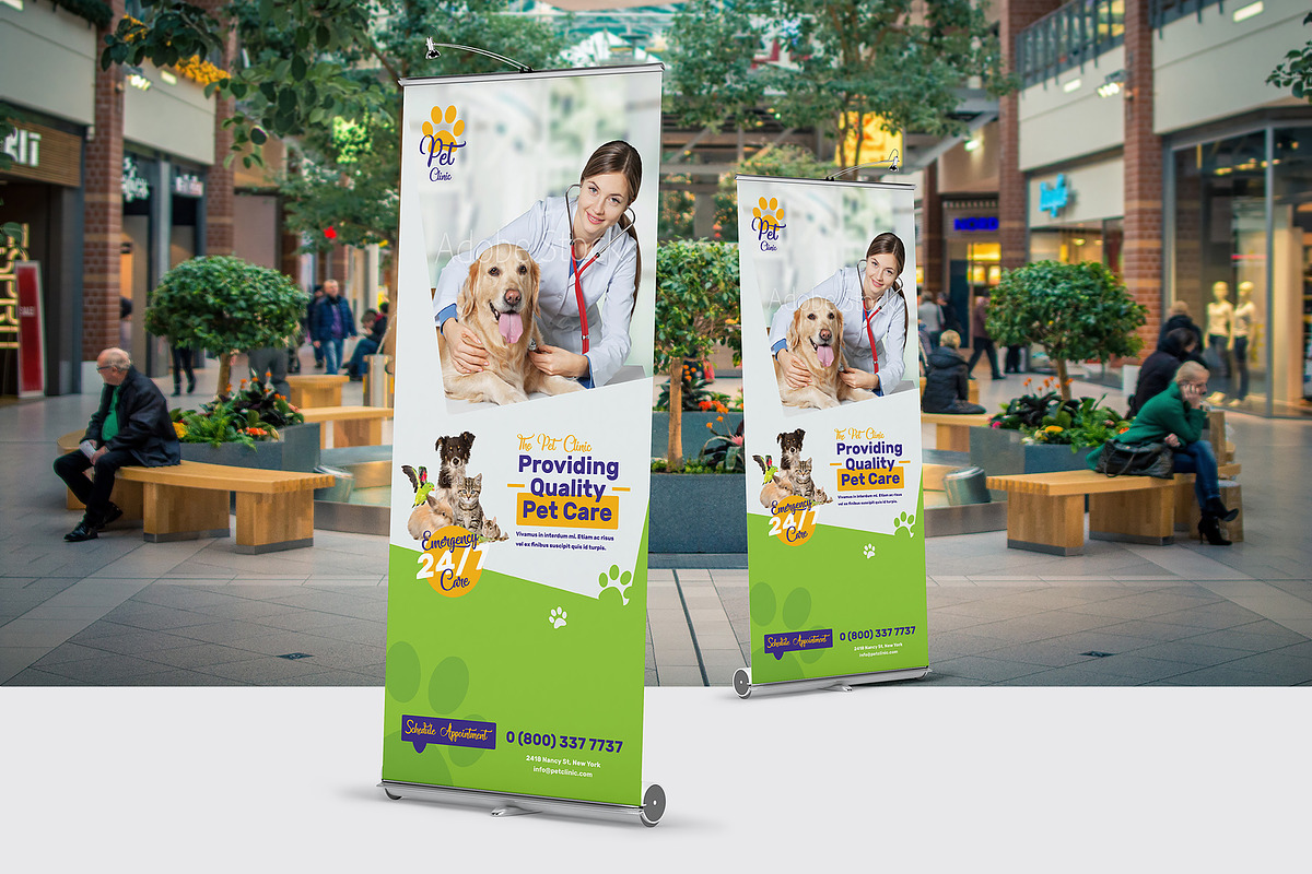Pet Clinic Roll-Up Banner, a Flyer Template by floringheorghe (Photo 3 of 4)