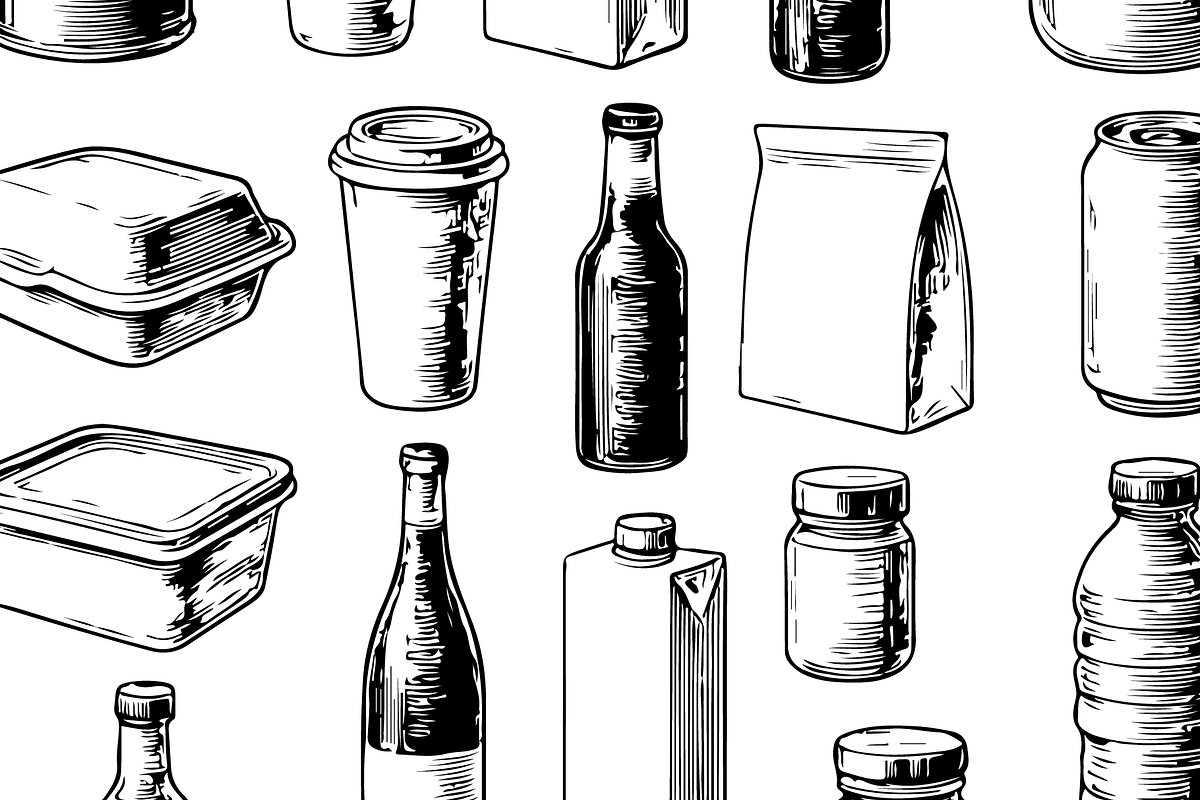 Food Packaging Containers Set, an Object Graphic by RT Studio (Photo 3 of 4)