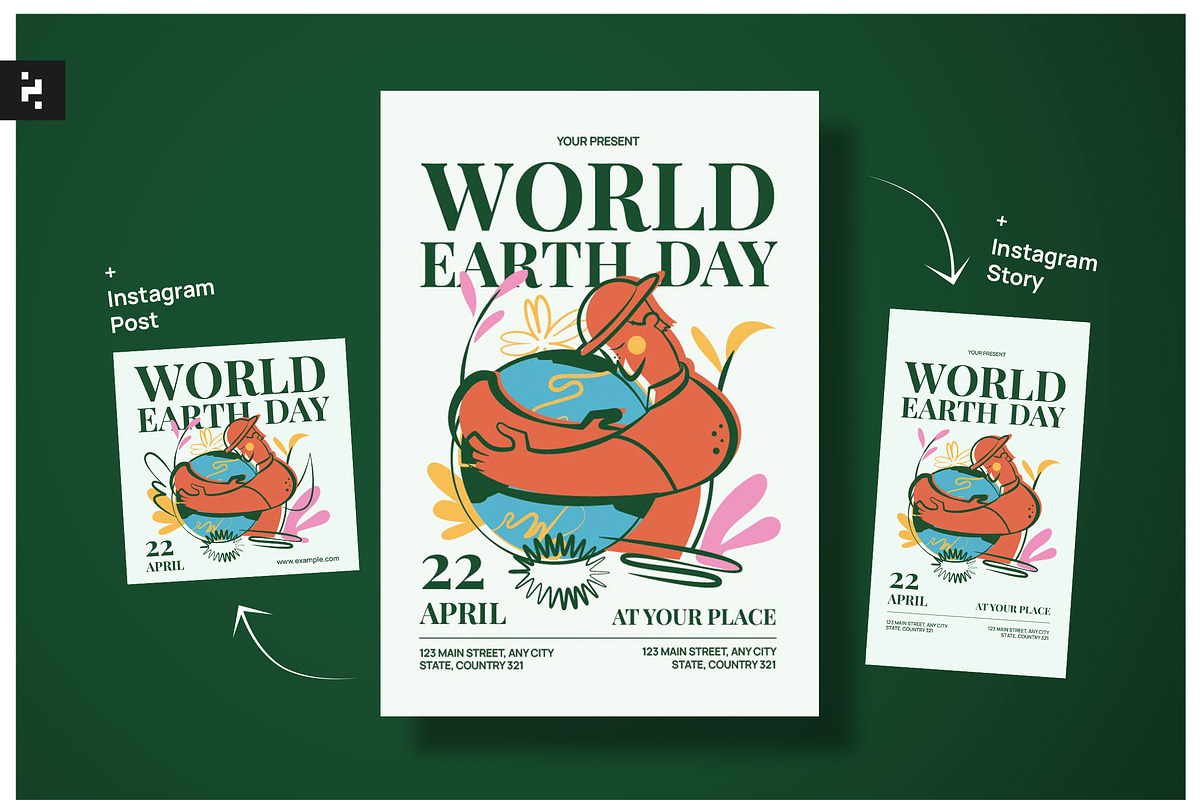 White Earth Day Flyer, a Flyer Template by Neermana (Photo 1 of 4)