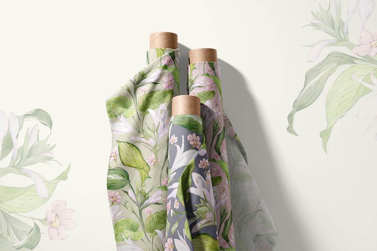 HOSTA watercolor floral set, a Decorative Illustration by Yuliia Lashevska (Photo 11 of 12)