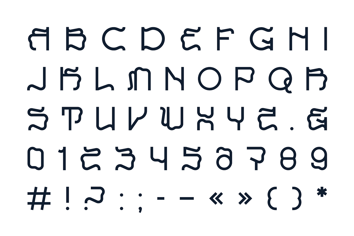 Decorative grotesque font Cryptic., a Sans Serif Font by VyacheslavKolb (Photo 2 of 5)