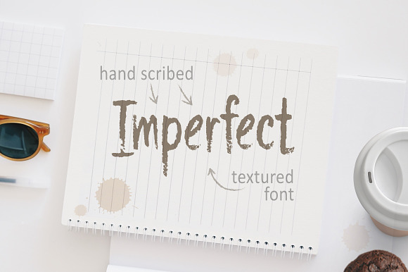 Imperfect Hand Script Textured Font preview 5