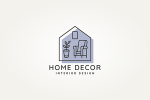minimalist home decor interior logo, a Branding & Logo Template by Blazybone