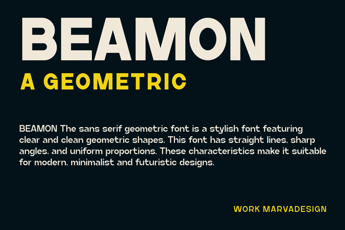 Beamon - A Modern Sans Serif Font, a Sans Serif Font by Marvadesign (Photo 6 of 6)