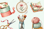 Art & Craft Supplies Clipart Set, an Object Graphic by Printable Pretty Studio (Thumbnail 5 of 5)