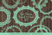 Mint Round Lace Frames, an Illustration by Amanda Ilkov (Thumbnail 5 of 5)