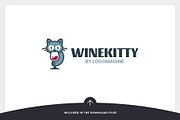 Wine Kitty Logo Template, a Branding & Logo Template by LOGOMAGINE (Thumbnail 8 of 16)
