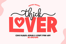 Thick Lover - Cute Font Duo