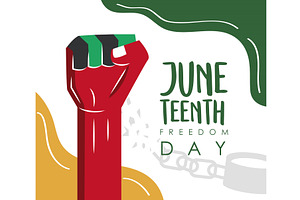 juneteenth freedom day card, an Illustration by studiogstock