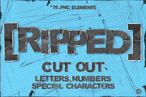 Cutout Paper Letter, Number, Symbols