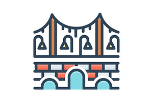 Bridges viaduct color icon, a Duotone Icon by Creative priyanka