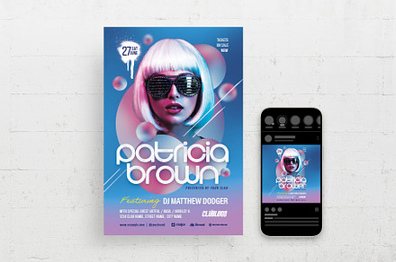 Electro House Music Flyer Template, a Flyer Template by BrandPacks