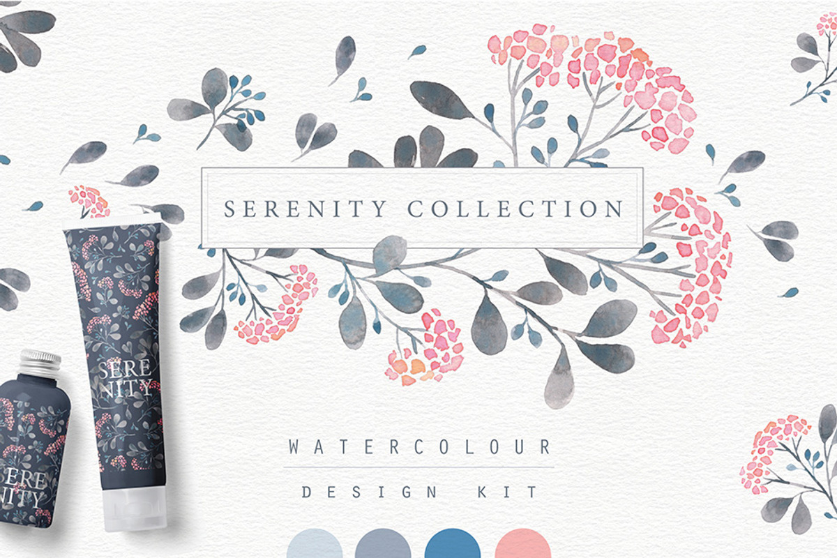 Serenity Floral Watercolour Kit, an Illustration by Lisa Glanz (Photo 1 of 6)