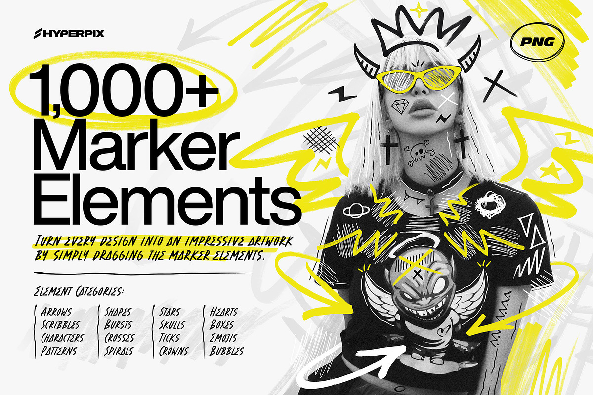 Hyper Marker - 1000+ Marker Elements, an Object Graphic by Hyperpix Productions (Photo 1 of 25)