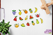 Cute Fruits Cartoon Characters, a Food Illustration by Jocularity Art (Thumbnail 2 of 3)