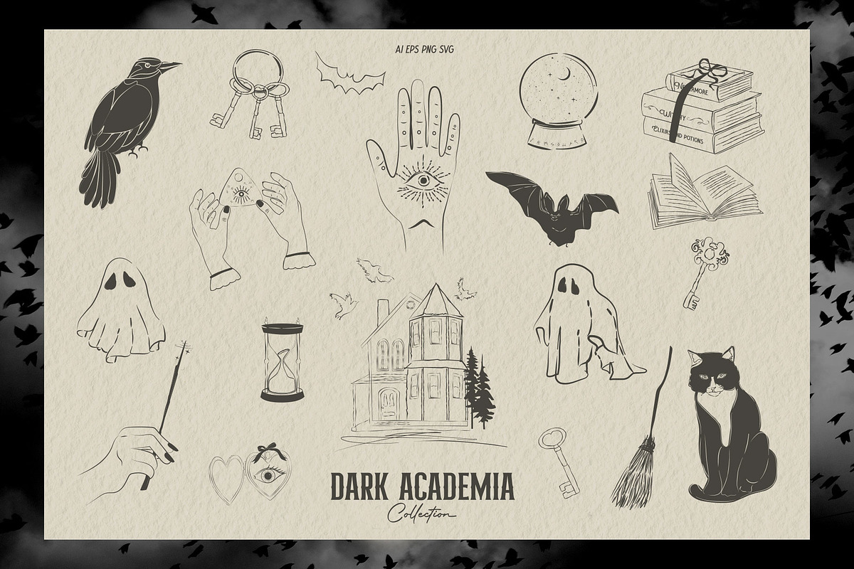 Nevermore: Gothic & Witchy Pack, an Object Graphic by Mio Buono (Photo 4 of 17)