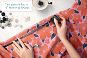 Tropical Petal Punch Pattern, a Pattern Graphic by Rebecca Flaherty (Thumbnail 2 of 3)
