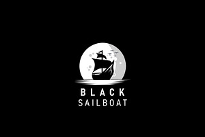 Black Sailor Ship Logo Design, a Branding & Logo Template by AlvinStd